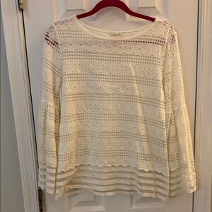 White Max Studio Lace Blouse